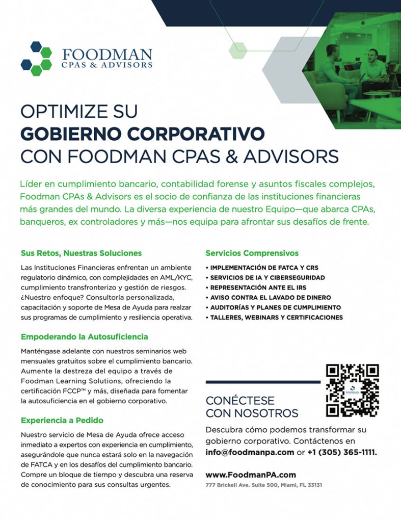 OPTIMIZE SU GOBIERNO CORPORATIVO CON FOODMAN CPAS & ADVISORS